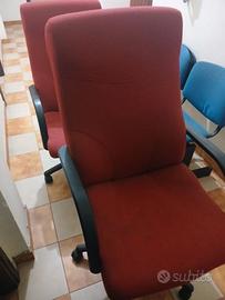 seduta ufficio regolabile con ruote