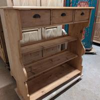 Credenza porta secchi in abete antica