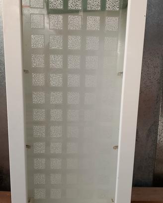 Pensile Bagno Sospeso Bianco – Anta Vetro Decorato
