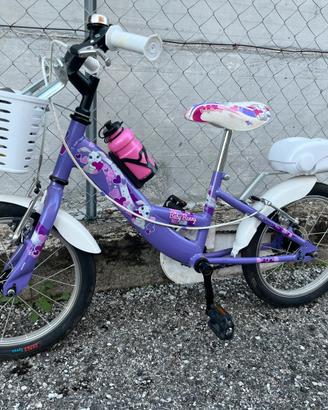 Bici bambina da 14 con rotelle