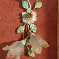 lampadario ferro battuto decorato