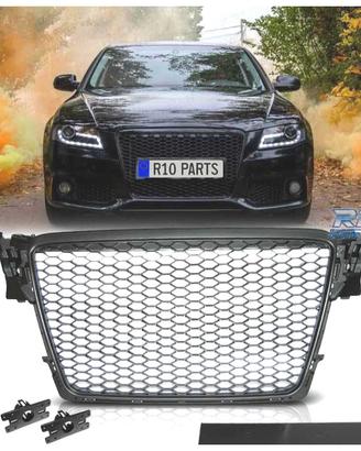 GRIGLIA AUDI A4 B8 07-11 LOOK RS NERO PDC
