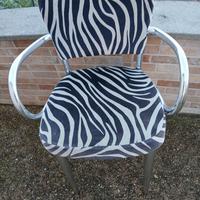 SEDIA ZEBRATA IN ACCIAIO DESIGN ICONICO  UNICO !