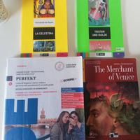 Libri scolastici, tedesco, spagnolo, inglese