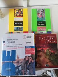 Libri scolastici, tedesco, spagnolo, inglese