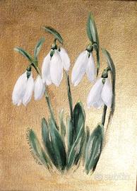 fiori su fondo dorato 