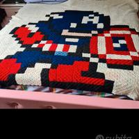 COPERTA MATRIMONIALE CAPT AMERICA FATTA A MANO 