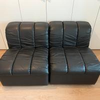 Coppia poltroncine vintage in pelle