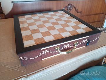 scacchiera dama in legno 