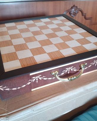 scacchiera dama in legno 