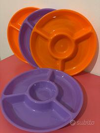 Set 4 antipastiere in plastica vintage anni 90