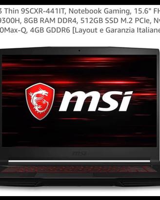 MSI GF63 Thin 9SCXR-441IT Gaming Notebook