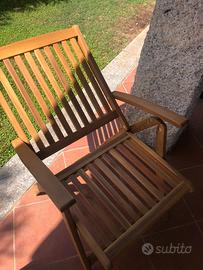 Poltroncina legno da esterno