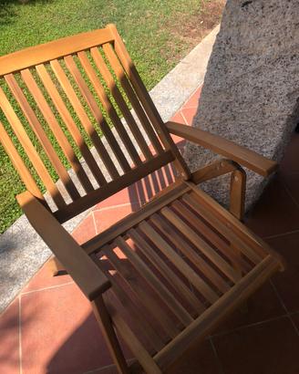 Poltroncina legno da esterno
