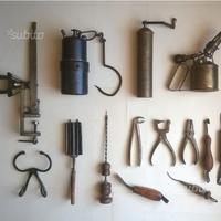 3 Lotti attrezzi antichi vintage officina collezio