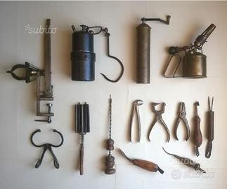 3 Lotti attrezzi antichi vintage officina collezio