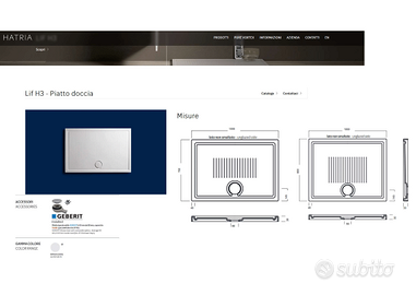 PIATTO DOCCIA LIF H3 HATRIA