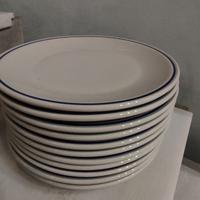 Set 12 Piatti Porcellana Bianco Avorio