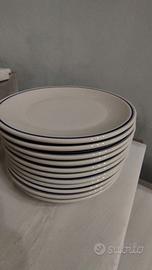 Set 12 Piatti Porcellana Bianco Avorio