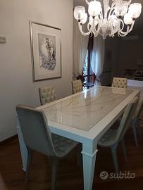 tavolo di design con 6 poltroncine