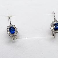 COD.280.25 ORECCHINI ORO BIANCO 18K 750 ZAFFIRI