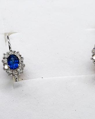 COD.280.25 ORECCHINI "OCCHI BLU" ZAFFIRI DIAMANTI