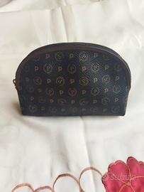 Borsello, trousse Pollini Logo Classic nero/ cuoio