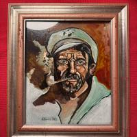 Ritratto espressionista con pipa