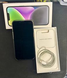 Iphone 14 128gb blu notte (100% salute batteria)
