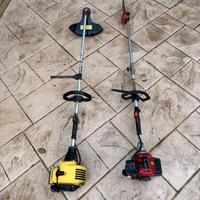 Decespugliatore a scoppio e sega telescopica