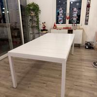 Tavolo Bianco Nardi Rio Alu 210 Ext con 12 sedie