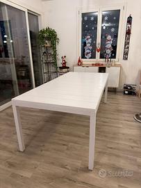 Tavolo Bianco Nardi Rio Alu 210 Ext con 12 sedie