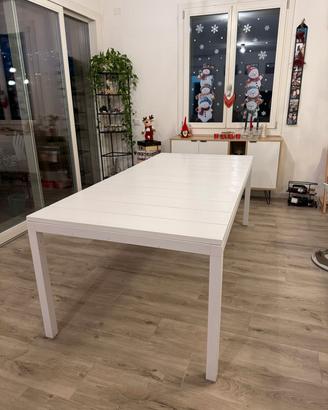Tavolo Bianco Nardi Rio Alu 210 Ext con 12 sedie