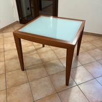 Tavolo allungabile legno-vetro