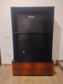 Mobile porta TV con libreria e cassettoni