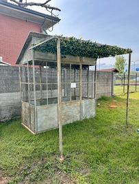 Serra in ferro con pergola vintage da giardino