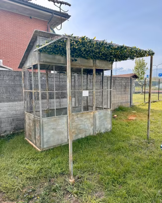 Serra in ferro con pergola vintage da giardino