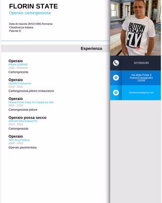 Operaio cartongessista