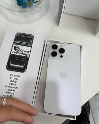 Iphone 16 pro max 256gb batteria 89%