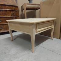 Tavolino da salotto quadrato c/cassetto grezzo leg