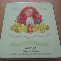 SCATOLA VINTAGE CON PICCOLI SIGARI SCHIMMELPENNINC