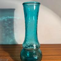 Vaso vintage turchese vetro di Empoli