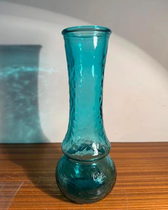 Vaso vintage turchese vetro di Empoli