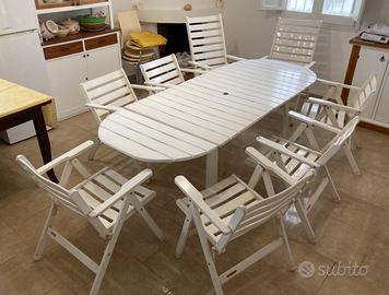 Tavolo e sedie legno Foppapedretti