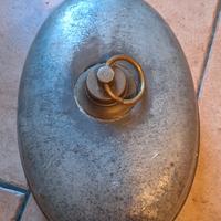 antico scaldaletto in alluminio e ottone 