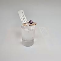 Anello in Oro Giallo con Zaffiro Rosa e Diamanti