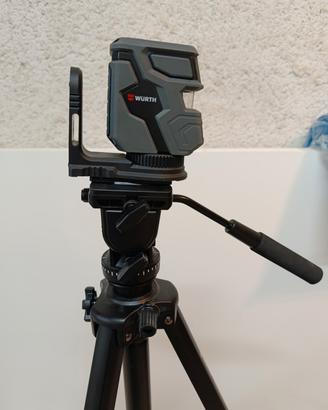 cavalletto e livella laser a 2 linee a croce 