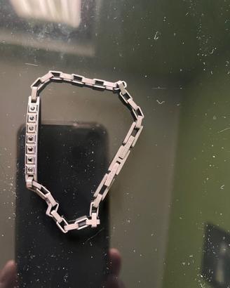Brosway bracciale uomo in acciaio e zirconi