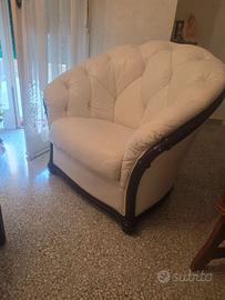 Poltrone bianche vera pelle