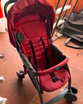 Passeggino chicco rosso chiusura ombrello